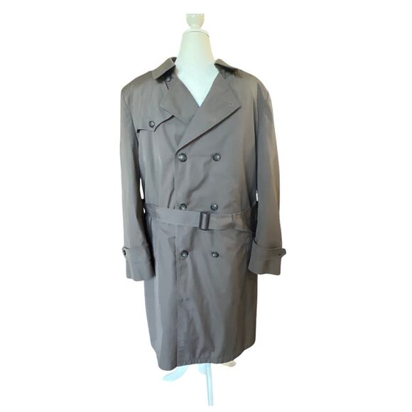 Vintage BOTANY WEATHER TOPPER Trench Coat Men's Size 46L w 2 Removeable Layers! - Picture 1 of 15